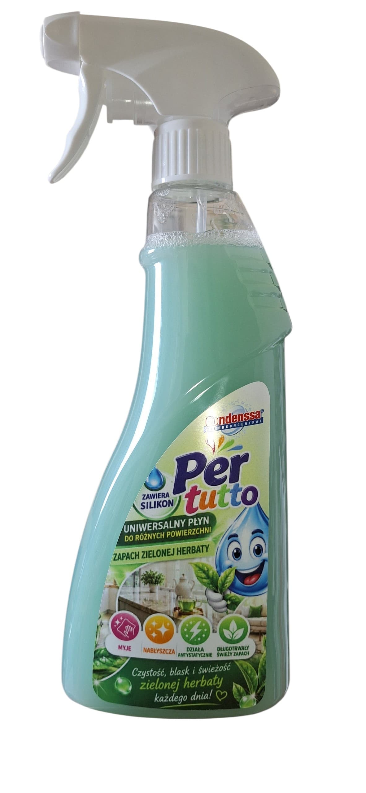 Uniwersalny płyn do różnych powierzchni z silikonem ZIELONA HERBATA 500 ml
